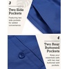 image:imageCOOFANDY Mens Linen Pants Casual Beach Summer Pant Elastic Waist Drawstring Lightweight TrousersDeep Blue