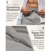 image:imageCOOFANDY Mens Linen Pants Casual Beach Summer Pant Elastic Waist Drawstring Lightweight TrousersGrey