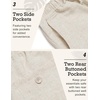 image:imageCOOFANDY Mens Linen Pants Casual Beach Summer Pant Elastic Waist Drawstring Lightweight TrousersKhaki