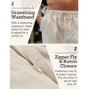 image:imageCOOFANDY Mens Linen Pants Casual Beach Summer Pant Elastic Waist Drawstring Lightweight TrousersKhaki