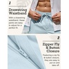 image:imageCOOFANDY Mens Linen Pants Casual Beach Summer Pant Elastic Waist Drawstring Lightweight TrousersLight Blue