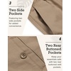 image:imageCOOFANDY Mens Linen Pants Casual Beach Summer Pant Elastic Waist Drawstring Lightweight TrousersLight Brown