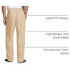 image:imageCOOFANDY Mens Linen Pants Casual Beach Summer Pant Elastic Waist Drawstring Lightweight TrousersLight Coffe