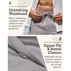 image:imageCOOFANDY Mens Linen Pants Casual Beach Summer Pant Elastic Waist Drawstring Lightweight TrousersLight Grey
