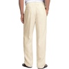 image:imageCOOFANDY Mens Linen Pants Casual Beach Summer Pant Elastic Waist Drawstring Lightweight TrousersLight Khaki