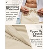 image:imageCOOFANDY Mens Linen Pants Casual Beach Summer Pant Elastic Waist Drawstring Lightweight TrousersLight Khaki