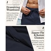 image:imageCOOFANDY Mens Linen Pants Casual Beach Summer Pant Elastic Waist Drawstring Lightweight TrousersNavy Blue