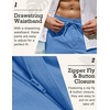 image:imageCOOFANDY Mens Linen Pants Casual Beach Summer Pant Elastic Waist Drawstring Lightweight TrousersRoyal Blue