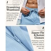 image:imageCOOFANDY Mens Linen Pants Casual Beach Summer Pant Elastic Waist Drawstring Lightweight TrousersSky Blue