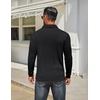 image:imageCOOFANDY Mens Long Sleeve Polo Shirts Classic Casual Button Polo Tee Lightweight Collared Golf Shirt01black