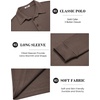image:imageCOOFANDY Mens Long Sleeve Polo Shirts Classic Casual Button Polo Tee Lightweight Collared Golf ShirtBrown