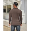 image:imageCOOFANDY Mens Long Sleeve Polo Shirts Classic Casual Button Polo Tee Lightweight Collared Golf ShirtBrown