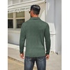image:imageCOOFANDY Mens Long Sleeve Polo Shirts Classic Casual Button Polo Tee Lightweight Collared Golf ShirtDark Army Green