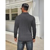 image:imageCOOFANDY Mens Long Sleeve Polo Shirts Classic Casual Button Polo Tee Lightweight Collared Golf ShirtDark Grey