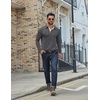 image:imageCOOFANDY Mens Long Sleeve Polo Shirts Classic Casual Button Polo Tee Lightweight Collared Golf ShirtDark Grey