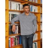 image:imageCOOFANDY Mens Long Sleeve Polo Shirts Classic Casual Button Polo Tee Lightweight Collared Golf ShirtGrey