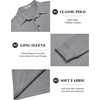 image:imageCOOFANDY Mens Long Sleeve Polo Shirts Classic Casual Button Polo Tee Lightweight Collared Golf ShirtGrey