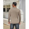 image:imageCOOFANDY Mens Long Sleeve Polo Shirts Classic Casual Button Polo Tee Lightweight Collared Golf ShirtKhaki