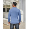image:imageCOOFANDY Mens Long Sleeve Polo Shirts Classic Casual Button Polo Tee Lightweight Collared Golf ShirtLight Blue