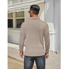 image:imageCOOFANDY Mens Long Sleeve Polo Shirts Classic Casual Button Polo Tee Lightweight Collared Golf ShirtLight Khaki