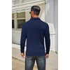 image:imageCOOFANDY Mens Long Sleeve Polo Shirts Classic Casual Button Polo Tee Lightweight Collared Golf ShirtNavy Blue