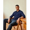 image:imageCOOFANDY Mens Long Sleeve Polo Shirts Classic Casual Button Polo Tee Lightweight Collared Golf ShirtNavy Blue