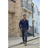 image:imageCOOFANDY Mens Long Sleeve Polo Shirts Classic Casual Button Polo Tee Lightweight Collared Golf ShirtNavy Blue