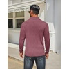 image:imageCOOFANDY Mens Long Sleeve Polo Shirts Classic Casual Button Polo Tee Lightweight Collared Golf ShirtWine Red