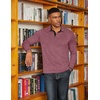 image:imageCOOFANDY Mens Long Sleeve Polo Shirts Classic Casual Button Polo Tee Lightweight Collared Golf ShirtWine Red