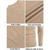 image:imageCOOFANDY Mens Mock Turtleneck Ribbed Knit Pullover Sweater Casual Lightweight Slim fit Dress Sweater TeeBeige