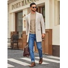 image:imageCOOFANDY Mens Mock Turtleneck Ribbed Knit Pullover Sweater Casual Lightweight Slim fit Dress Sweater TeeBeige