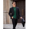 image:imageCOOFANDY Mens Mock Turtleneck Ribbed Knit Pullover Sweater Casual Lightweight Slim fit Dress Sweater TeeDark Green