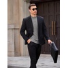 image:imageCOOFANDY Mens Mock Turtleneck Ribbed Knit Pullover Sweater Casual Lightweight Slim fit Dress Sweater TeeLight Grey
