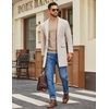 image:imageCOOFANDY Mens Mock Turtleneck Ribbed Knit Pullover Sweater Casual Lightweight Slim fit Dress Sweater TeeLight Khaki