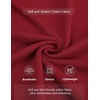 image:imageCOOFANDY Mens Mock Turtleneck Ribbed Knit Pullover Sweater Casual Lightweight Slim fit Dress Sweater TeeRed