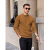 image:imageCOOFANDY Mens Mock Turtleneck Ribbed Knit Pullover Sweater Casual Lightweight Slim fit Dress Sweater TeeTurmeric