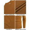 image:imageCOOFANDY Mens Mock Turtleneck Ribbed Knit Pullover Sweater Casual Lightweight Slim fit Dress Sweater TeeTurmeric