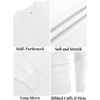 image:imageCOOFANDY Mens Mock Turtleneck Ribbed Knit Pullover Sweater Casual Lightweight Slim fit Dress Sweater TeeWhite
