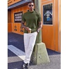 image:imageCOOFANDY Mens Mock Turtleneck Short Sleeve Casual Stretch SweaterArmy Green