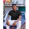image:imageCOOFANDY Mens Mock Turtleneck Short Sleeve Casual Stretch SweaterBlack