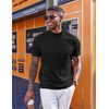 image:imageCOOFANDY Mens Mock Turtleneck Short Sleeve Casual Stretch SweaterBlack
