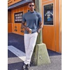 image:imageCOOFANDY Mens Mock Turtleneck Short Sleeve Casual Stretch SweaterDark Blue