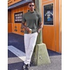 image:imageCOOFANDY Mens Mock Turtleneck Short Sleeve Casual Stretch SweaterDark Gray