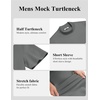 image:imageCOOFANDY Mens Mock Turtleneck Short Sleeve Casual Stretch SweaterDark Gray