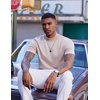 image:imageCOOFANDY Mens Mock Turtleneck Short Sleeve Casual Stretch SweaterKhaki