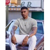 image:imageCOOFANDY Mens Mock Turtleneck Short Sleeve Casual Stretch SweaterLight Gray