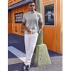 image:imageCOOFANDY Mens Mock Turtleneck Short Sleeve Casual Stretch SweaterLight Gray