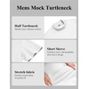 image:imageCOOFANDY Mens Mock Turtleneck Short Sleeve Casual Stretch SweaterWhite