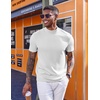 image:imageCOOFANDY Mens Mock Turtleneck Short Sleeve Casual Stretch SweaterWhite