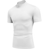 image:imageCOOFANDY Mens Mock Turtleneck Short Sleeve Casual Stretch SweaterWhite